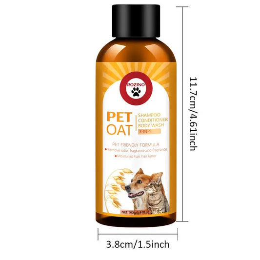 Pet Shampoo and Conditioner 3 in 1 Plant Based Organic Sulfate Free Soap Free Tear Free Moisturizer for Pets Cats and Dogs WLP Company