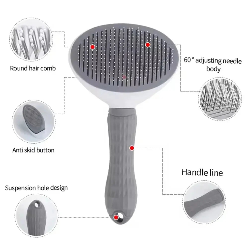 self-cleaning cat brush Cat Slicker Brush - Effortless Grooming & Hair Removal WLP Company