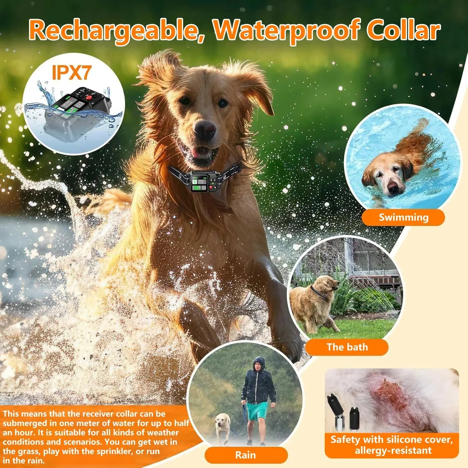 GPS Dog Fencing Wireless Dog Fencing System - Electric dog fencing with GPS Electric Satellite Technology, Pet Fencing System Range 15 ~ 200 WLP Company