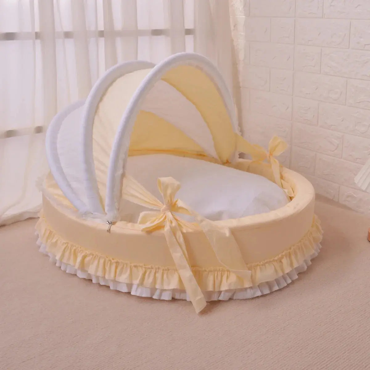 High-End Comfort Luxury Pet Bed - Coral Velvet Cradle with Aluminum Bracket WLP Company