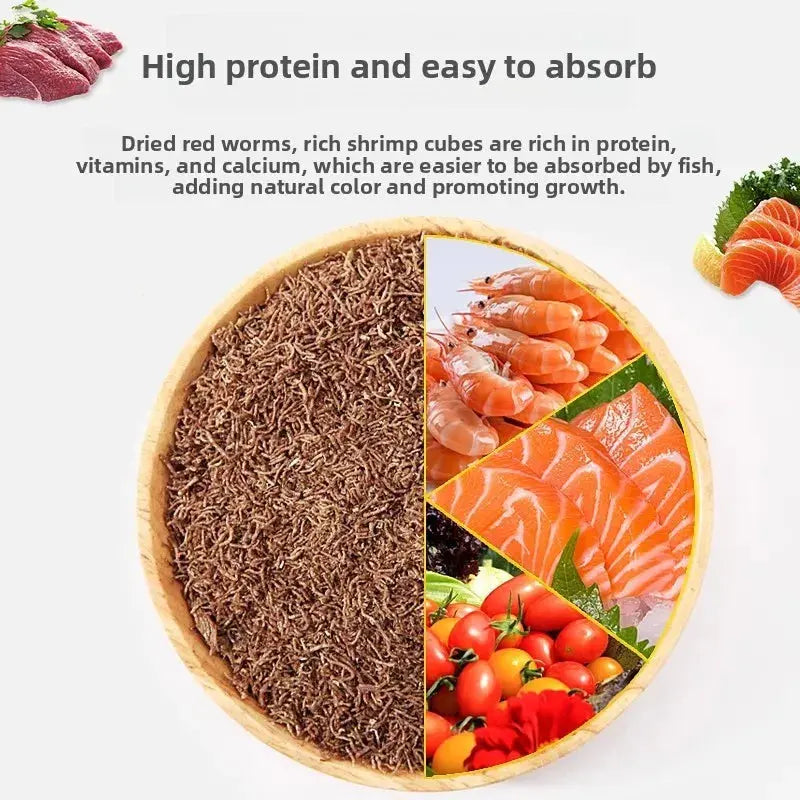 Yee Freeze-Dried Aquatic Treats - Nutrient-Rich Brine Shrimp & Bloodworm Combination for Nano Fish | 100% Natural Protein Source WLP Company