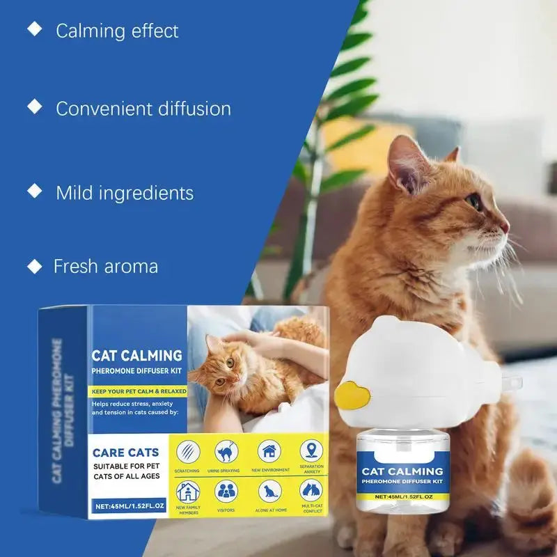 Pet Pheromones Calming Diffuser Cat Emotion Diffuser 45ml Natural Pheromone Diffuser Calm Relaxing Pets Pheromone Plug-in WLP Company