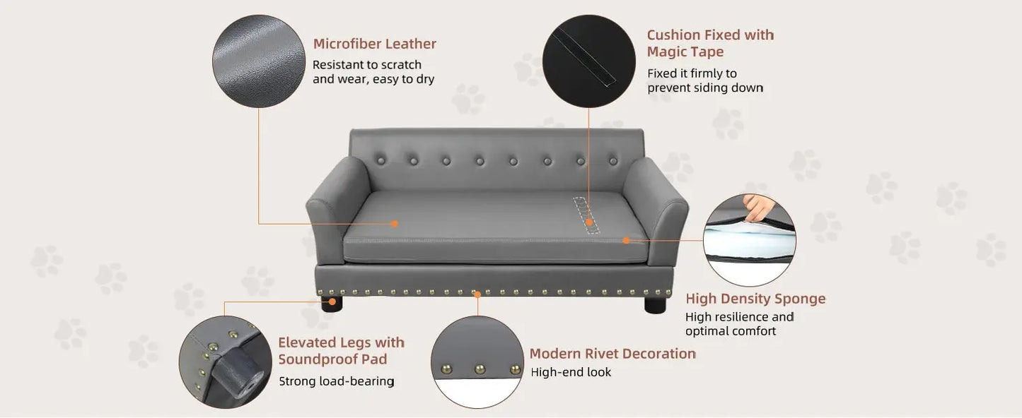 elevated dog bed Pet Bed for Medium and Large Dogs, Durable Elevated Dog Sofa Bed, Comfortable Dog Couch, Modern Dog Sofa WLP Company