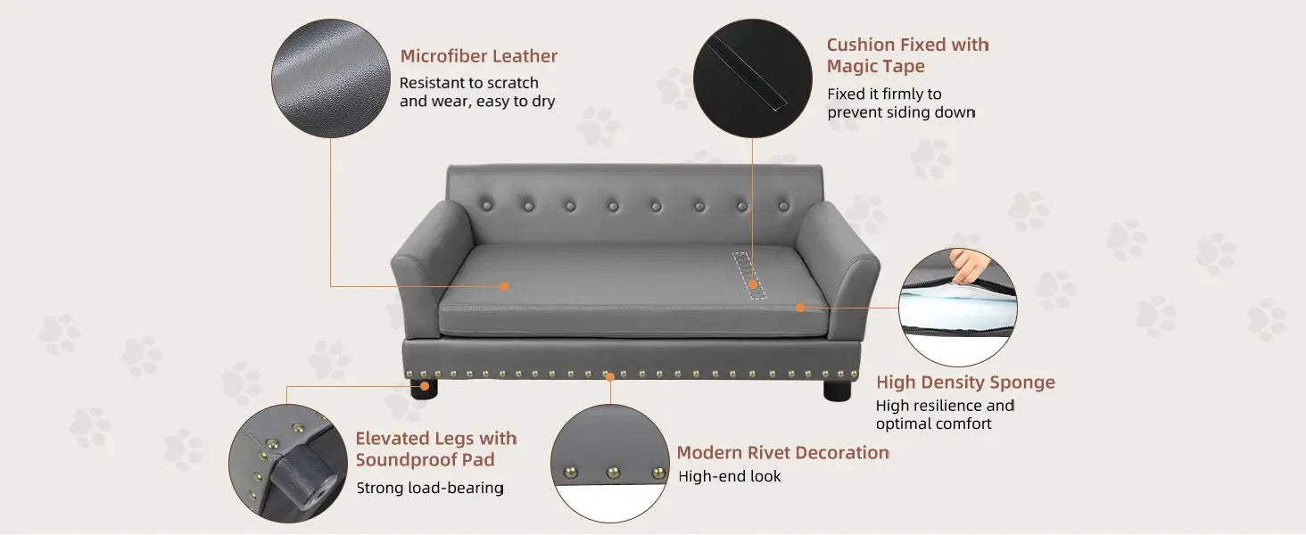 elevated dog bed Pet Bed for Medium and Large Dogs, Durable Elevated Dog Sofa Bed, Comfortable Dog Couch, Modern Dog Sofa WLP Company