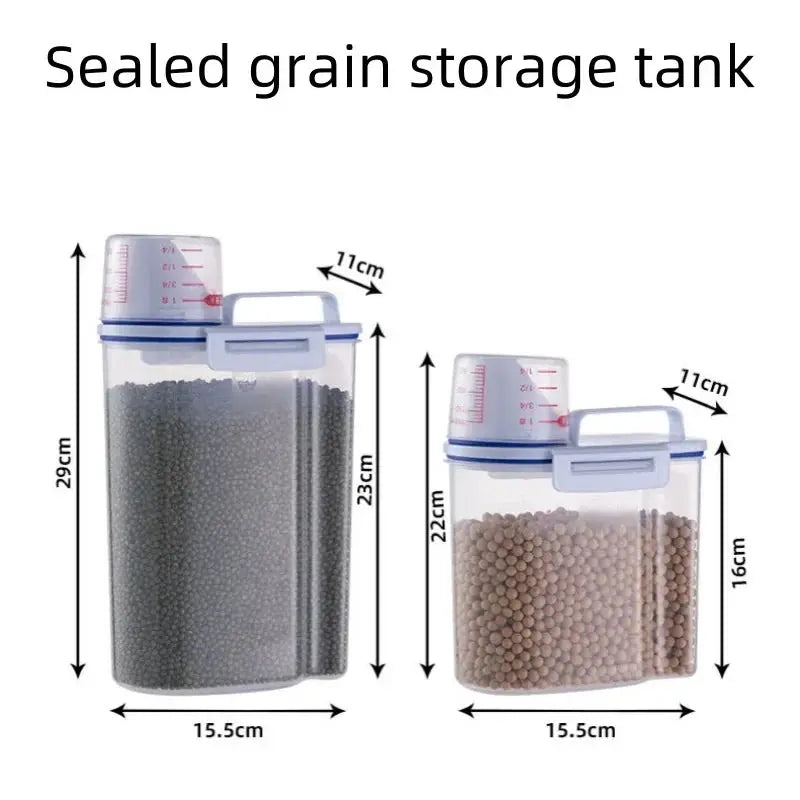 1.5kg/2kg Pet Food Storage Container Cat Food Bin Airtight Moisture Proof Dog Food Bucket Fish Food Container Cat Food Canister WLP Company