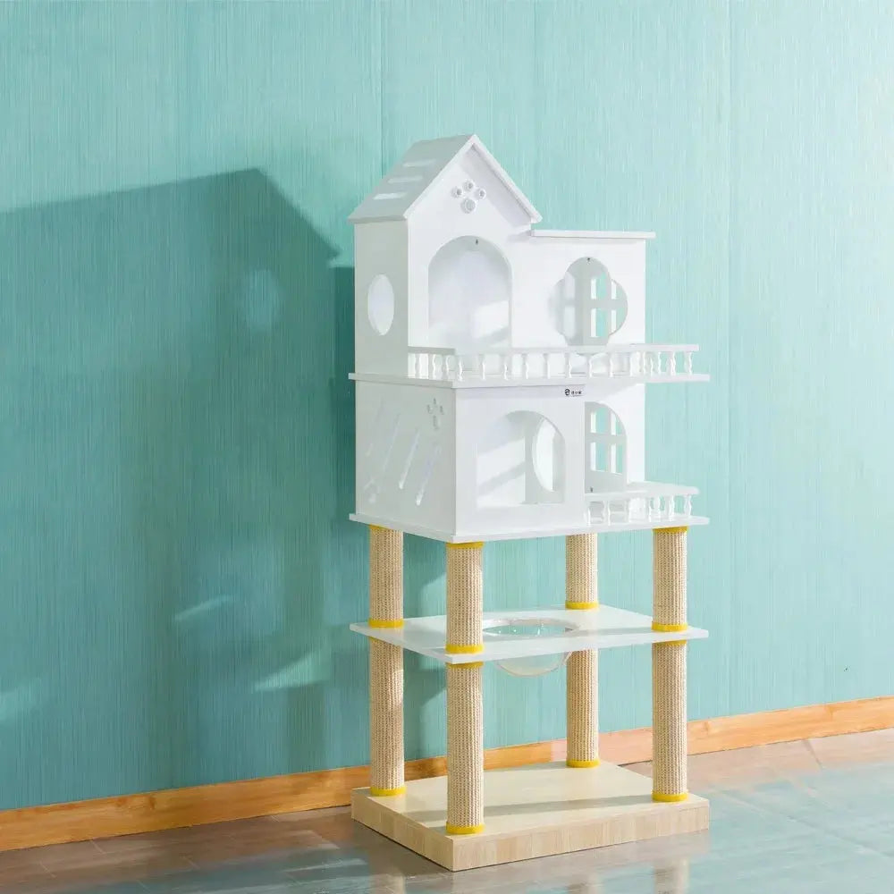 luxury cat climbing frame Mounted Solid Wood Cat Climbing Frame WLP Company
