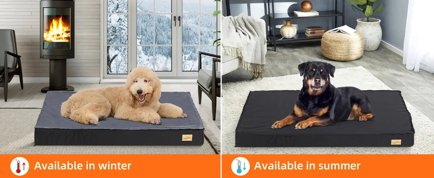 Dog Beds for Large Dogs, Orthopedic Dog Bed for Medium Large Dogs Waterproof Lining, and Non-Slip Bottom, Machine Washable WLP Company