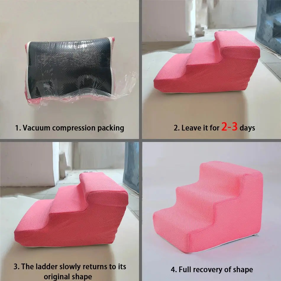dog stairs Ladder Dogs Pets Bone Shape Puppy Stairs Beside The Sofa Bed Ramp for Dogs Protecting Pet Joint Safety Stairs for Elderly Dogs WLP Company