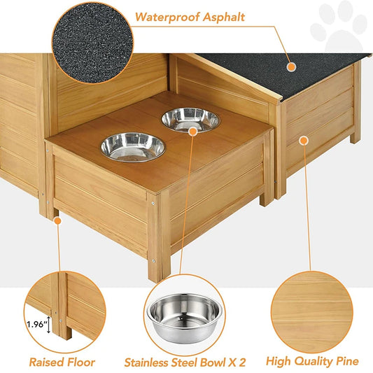 Luxury and Indestructible Outdoor Dog House with Balcony - Perfect for Pets