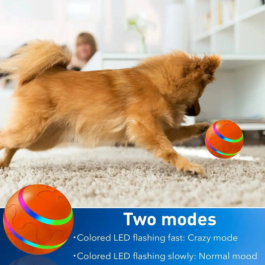 interactive pet toy Smart Interactive Pet Ball Remote Control Flashing Rolling Jumping Rotating Waterproof Dog Chew Toy Ball for Aggressive Chewers WLP Company