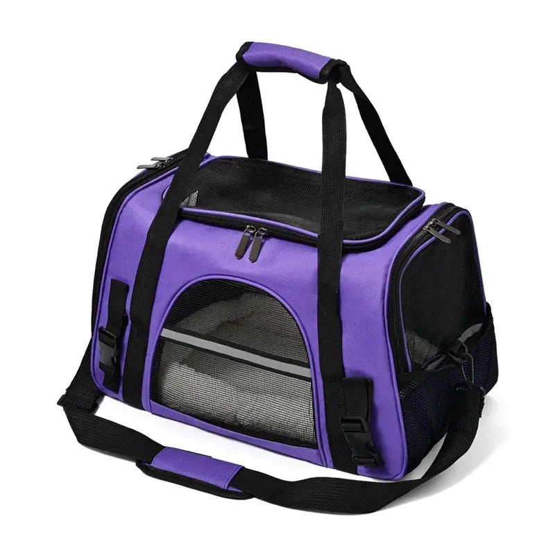 Portable Cat Carrier Bag Soft-Sided Pet Carrying Four-Sided Breathable Carrier Bags with Fur Pad Cats Handbag Travel Bag Transport Bag WLP Company