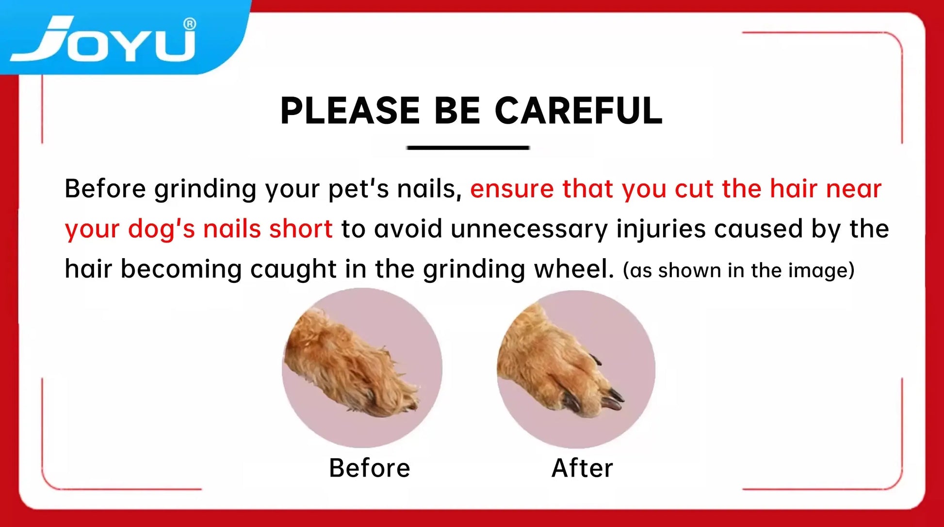 Dog Nail Grinder Dustproof with 2 LED Light - Super Quiet Powerful 6-Speed Nail Trimmer File for Small Medium Large Dogs WLP Company