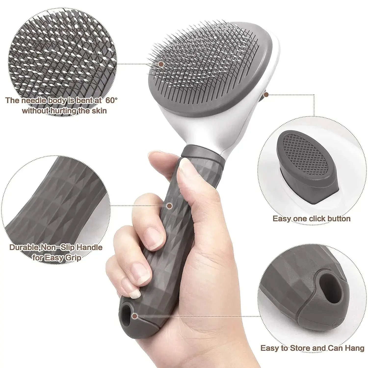 Self Cleaning Pet Hair Remover Brush | Reduce Shedding | Grooming Tool for Dogs and Cats WLP Company