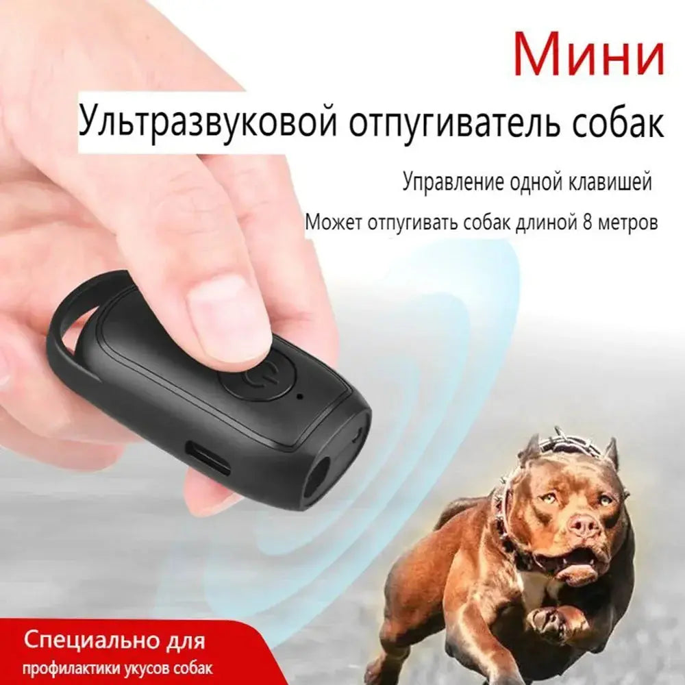Ultrasonic Dog Repeller Mini Portable USB Charging Distance Training Device with LED-Defense for Outdoor Dog Behavior Control WLP Company