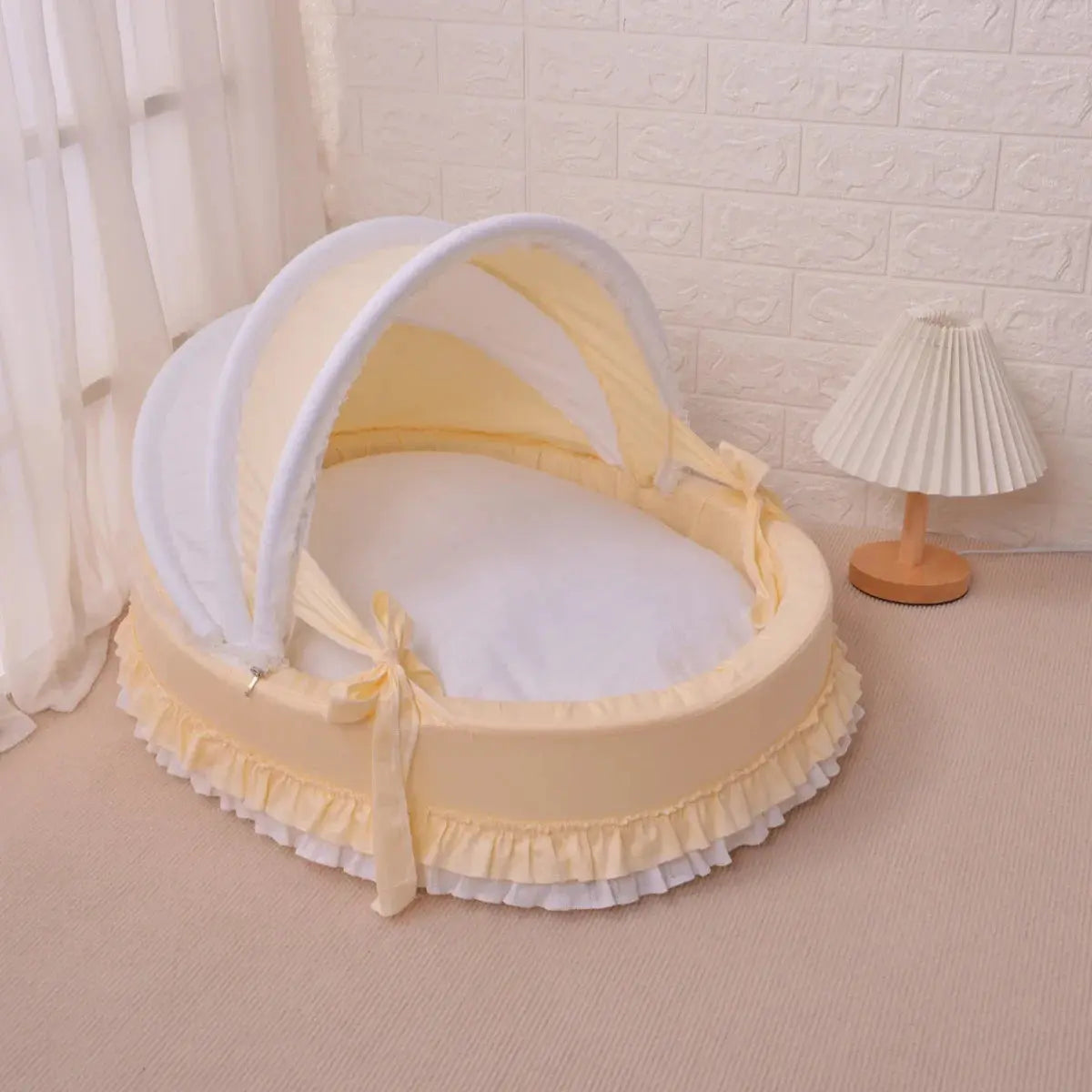High-End Comfort Luxury Pet Bed - Coral Velvet Cradle with Aluminum Bracket WLP Company