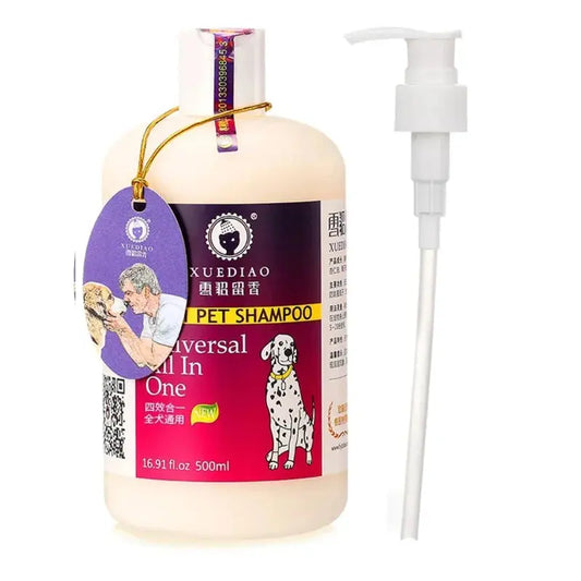 Pet Dog Shampoo and Conditioner All Natural 4 in1 pet shampoo and 17oz Puppy shampoo for dogs，dog shower gel shampoo 500ml WLP Company
