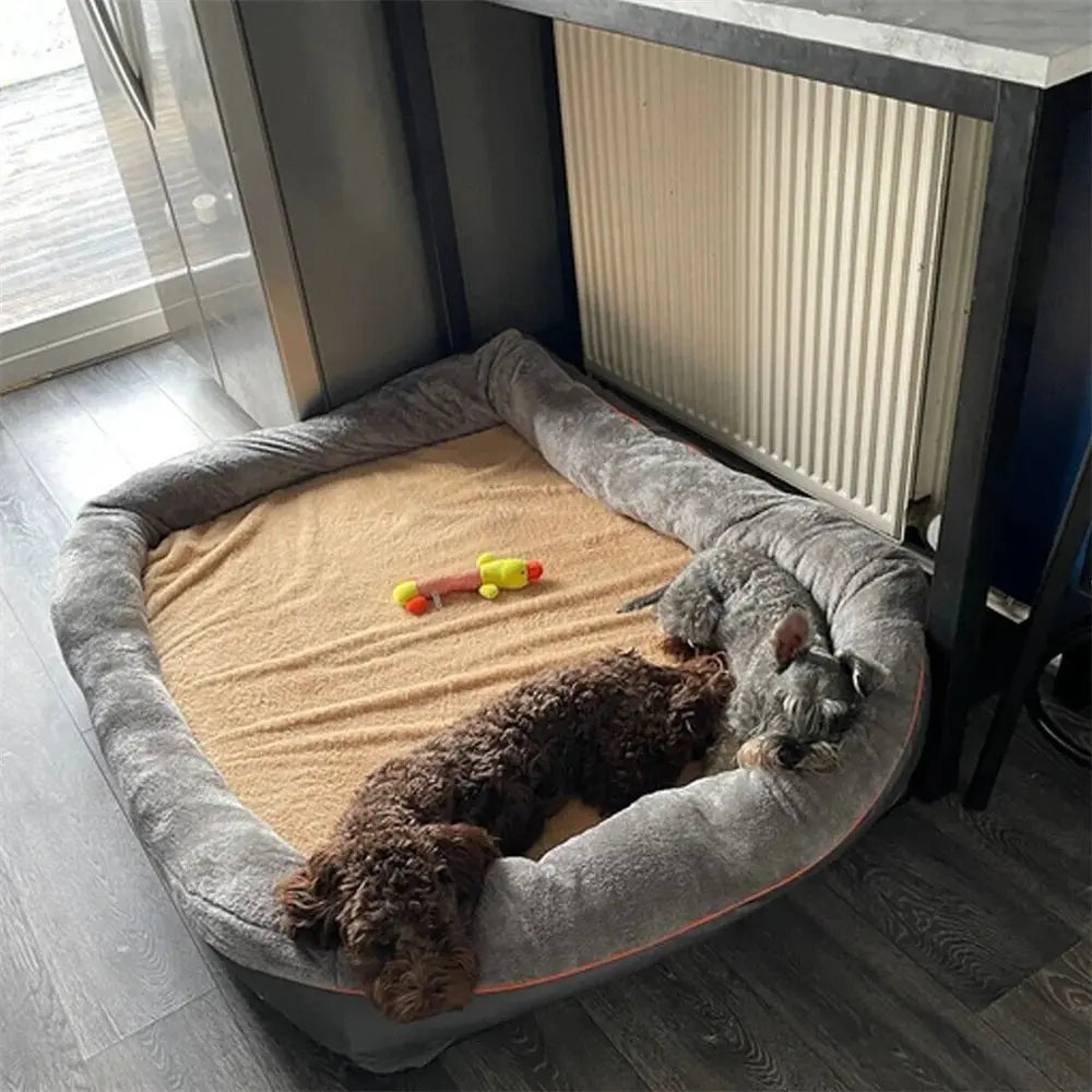 Jumbo Large Orthopedic Dog Bed Memory Foam Pet Sofa Couch Waterproof Elevated Cushion Warm Puppy Bolster Couch Removable Cover WLP Company