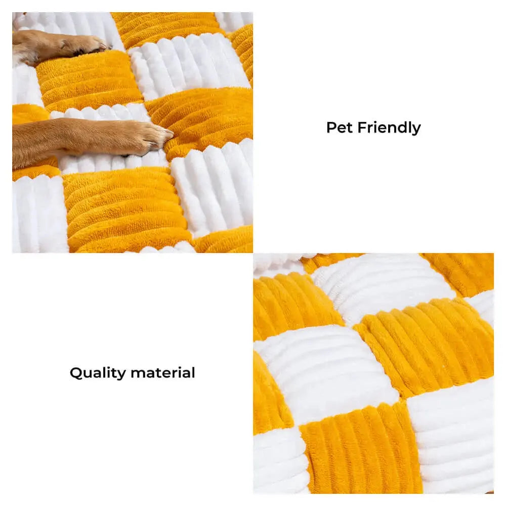 Plush Dog Bed Sofa Couch For Large Dogs Pet House Mat Warm Nest Beds Kennel Soft Cat Puppy Cushion Long Plush Blanket Sofa Cover WLP Company