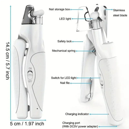 pet nail clipper Cat & Dog Nail Clipper Set – Professional Pet Claw Trimmer with Safety Guard, Nail Grinder & Scissors for Small To Large Pets WLP Company