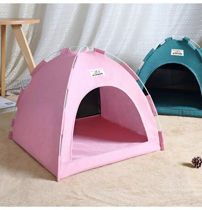 Foldable Cat House Pet Tent Four Seasons Universal Cat and Dog Pet Nest Summer Cool Mat Outdoor Portable Foldable Breathable WLP Company