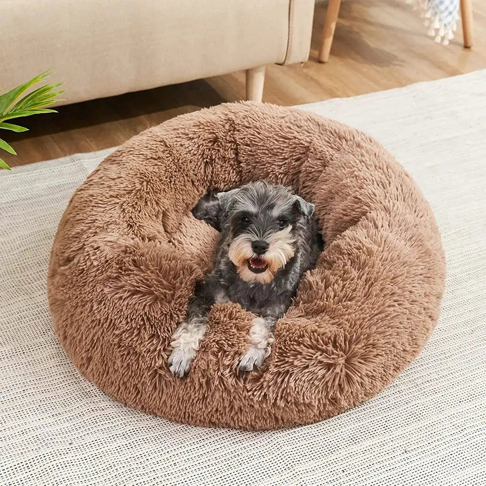 40-90cm Round Pet Bed for Large Dog Bed Super Soft Cat Bed Long Plush Dog House for Medium Dog House Winter Warm Sleeping WLP Company