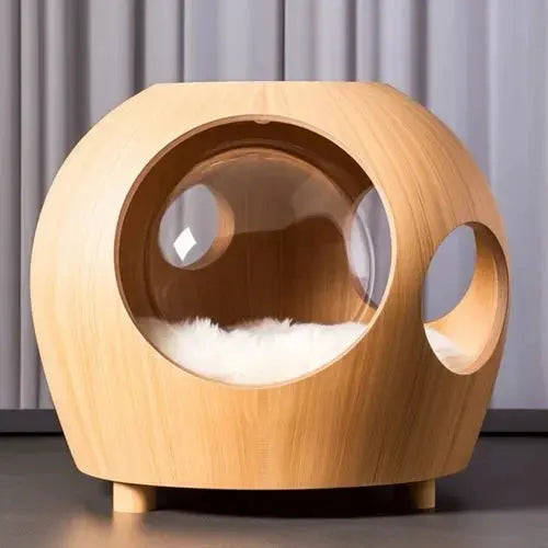 modern cat house Semi-Enclosed Cat House - Unique Design for Comfort and Style WLP Company