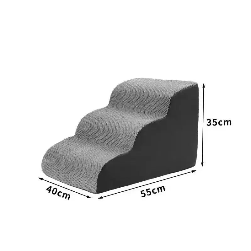 Pet 2/3 Step Dog Stair Cat Pet Ramp Ladder Washable Non Slip Removable Memory Foam Pet Products Ramp for Dog Pet Stairs for Dogs WLP Company
