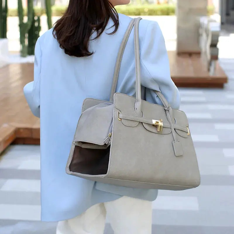 luxury pet carrier Fashion Leather Pet Carrier Bag, Breathable WLP Company