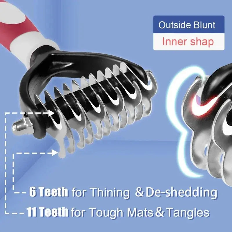 Professional Pet Deshedding Brush | 2 Sided | Reduce Shedding - PetGroom WLP Company