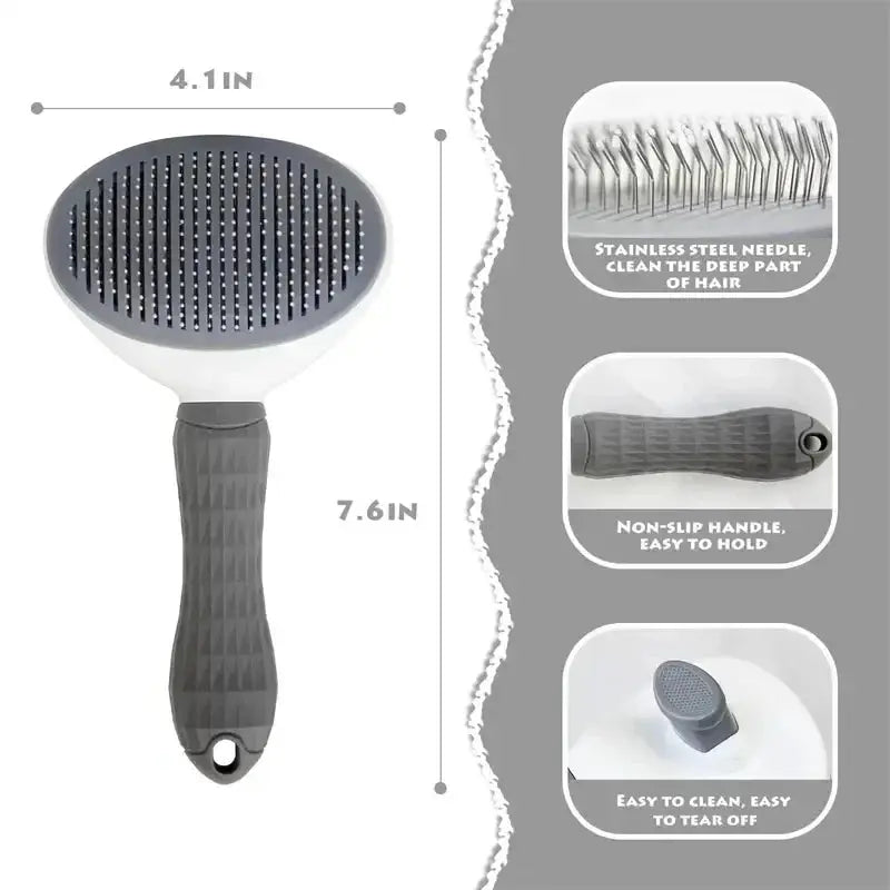 Self Cleaning Pet Hair Remover Brush | Reduce Shedding | Grooming Tool for Dogs and Cats WLP Company