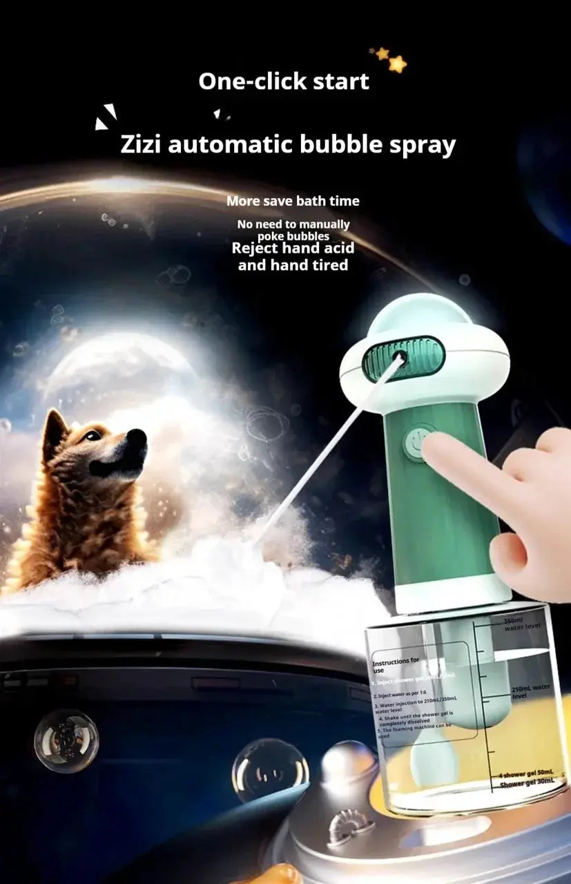 Automatic Dog Soap Dispenser Wireless Mute USB Dog Grooming Frother Cat Deeper Cleaning Bath Shampoo Foam Sprayer Pet Supplies WLP Company