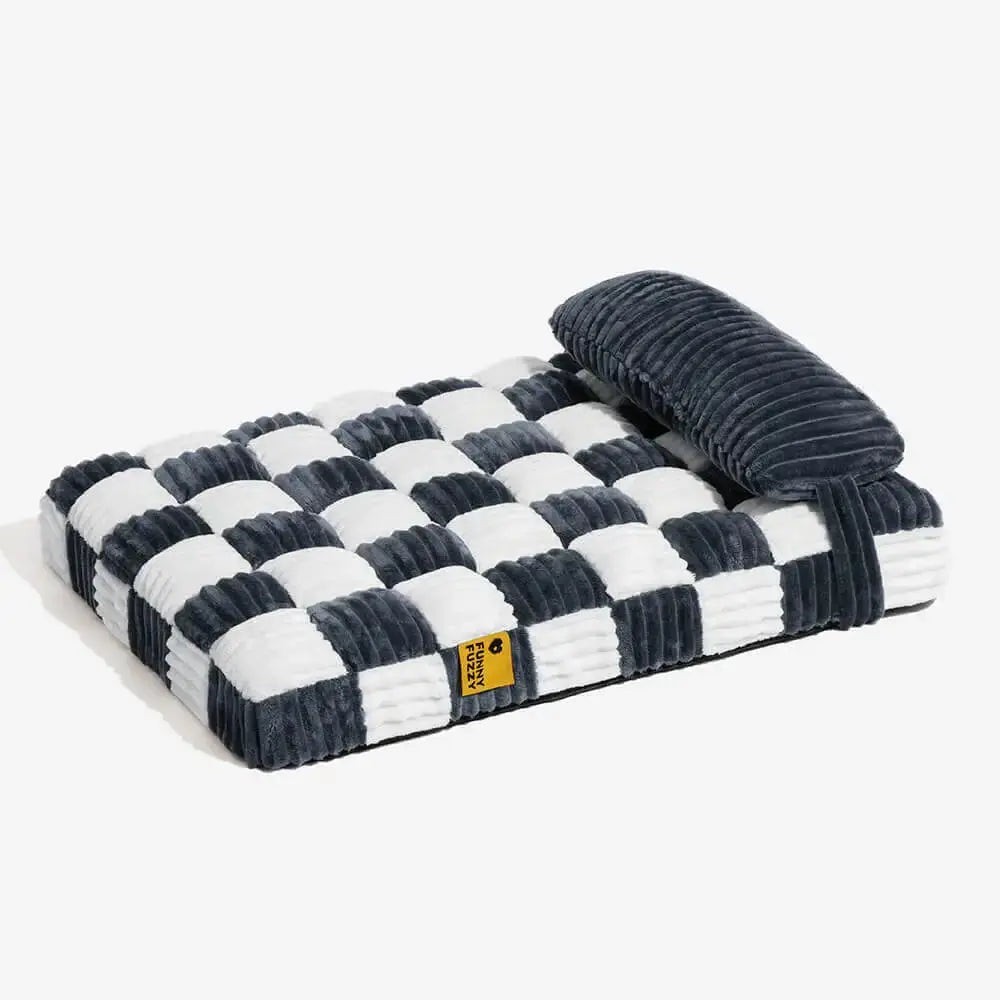 handmade dog beds Handmade Plush Square Orthopedic Support with Pillow Large and Small Dog Beds Warm and Soft Dog Comfort Pads Pet Mattresses WLP Company