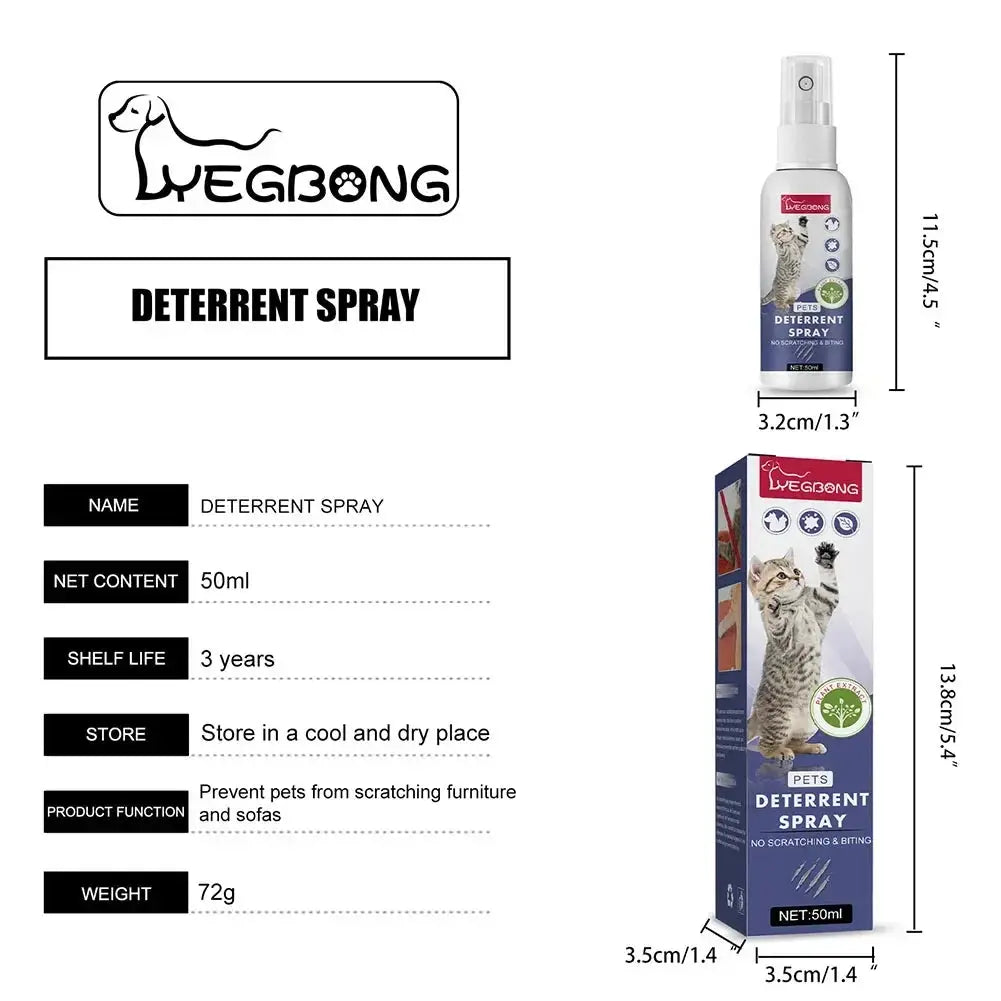 Cat Scratch Deterrent Spray Natural Scratching Training Aid Spray No Stimulation Orange Fragrance Sofa Furniture Protectors WLP Company