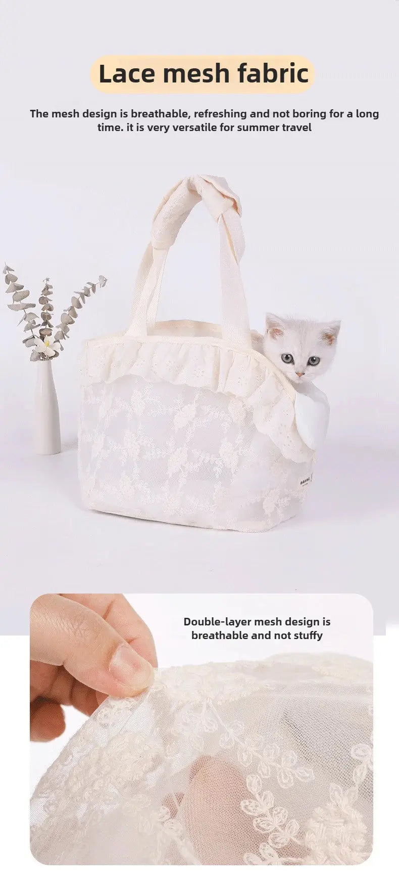 Portable Cat Carrier with a Large Capacity WLP Company