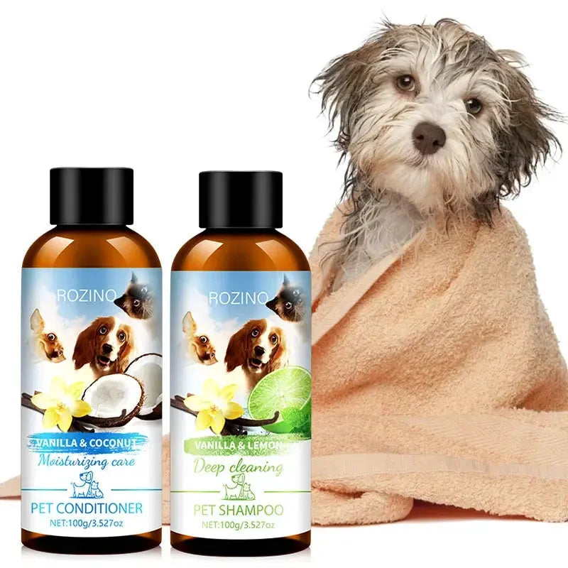 Pet Shower Gel and Conditioner Combo Pack, Perfect Clean Shampoo and Conditioner, Chemical Free, for Pets Cats and Dogs WLP Company