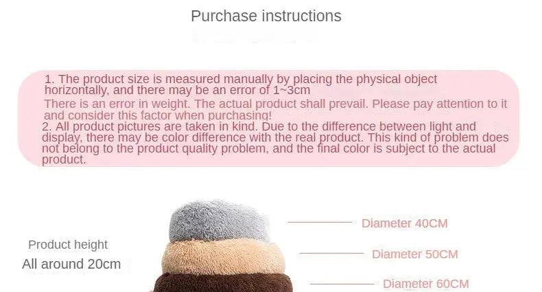 Home Plush Pet Nest Winter Cat Nest Dog Nest Warm Detachable and Washable Round Cat Nest Pet Bed Seasonal Universal Decoration WLP Company