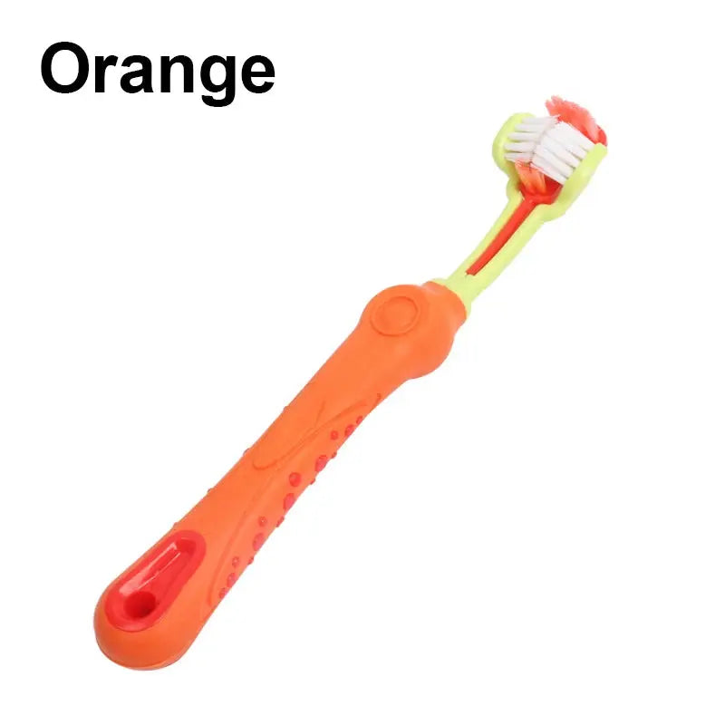 Three Sided Pet Toothbrush Multi-angle Toothbrush Cleaning Dog Cat Brush Bad Breath Pet Dental Care Cat Cleaning Mouth WLP Company