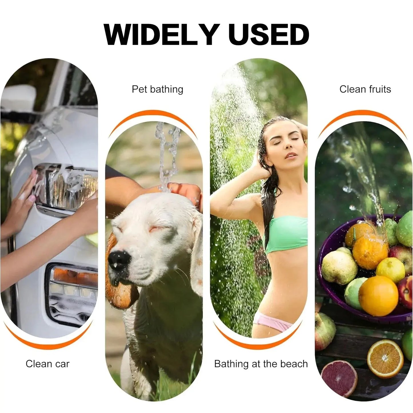 Portable Rechargeable Outdoor Shower, Handheld Compact Design, Gentle Shower Stream for Car Washing, Flower Watering, Bathing WLP Company