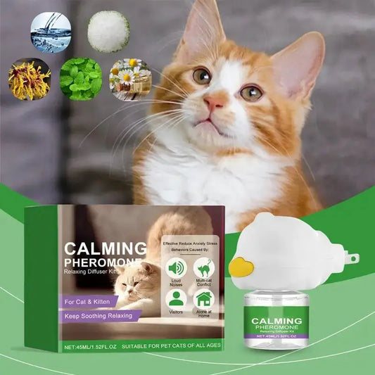 Cat Diffuser Kitten Relaxing Soothing Calming Kit Relief Intelligent Calming Pheromone Diffuser Calm Relaxing Pheromone WLP Company