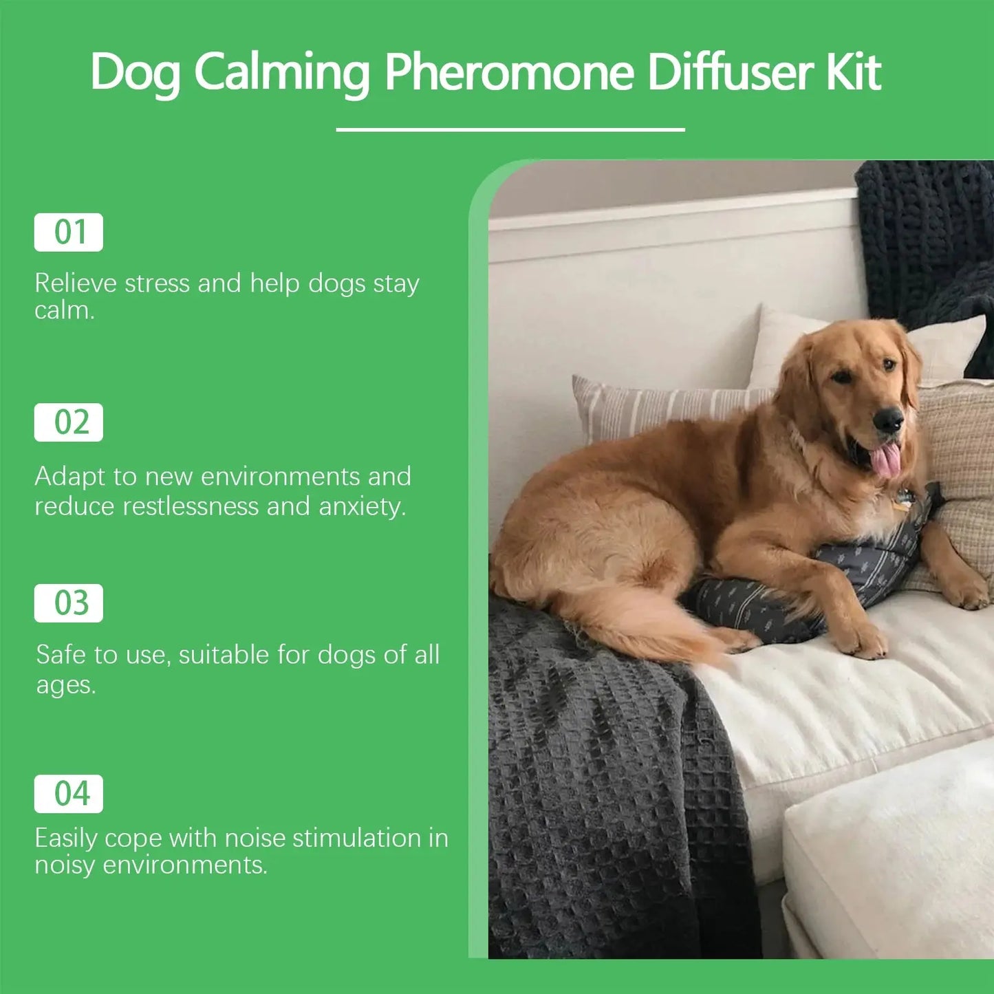 Dog Calming Diffuser Kit, Anxiety Relief For Pets With Separation Stress, Helps Reduce Fear Of Fireworks & New Environments WLP Company