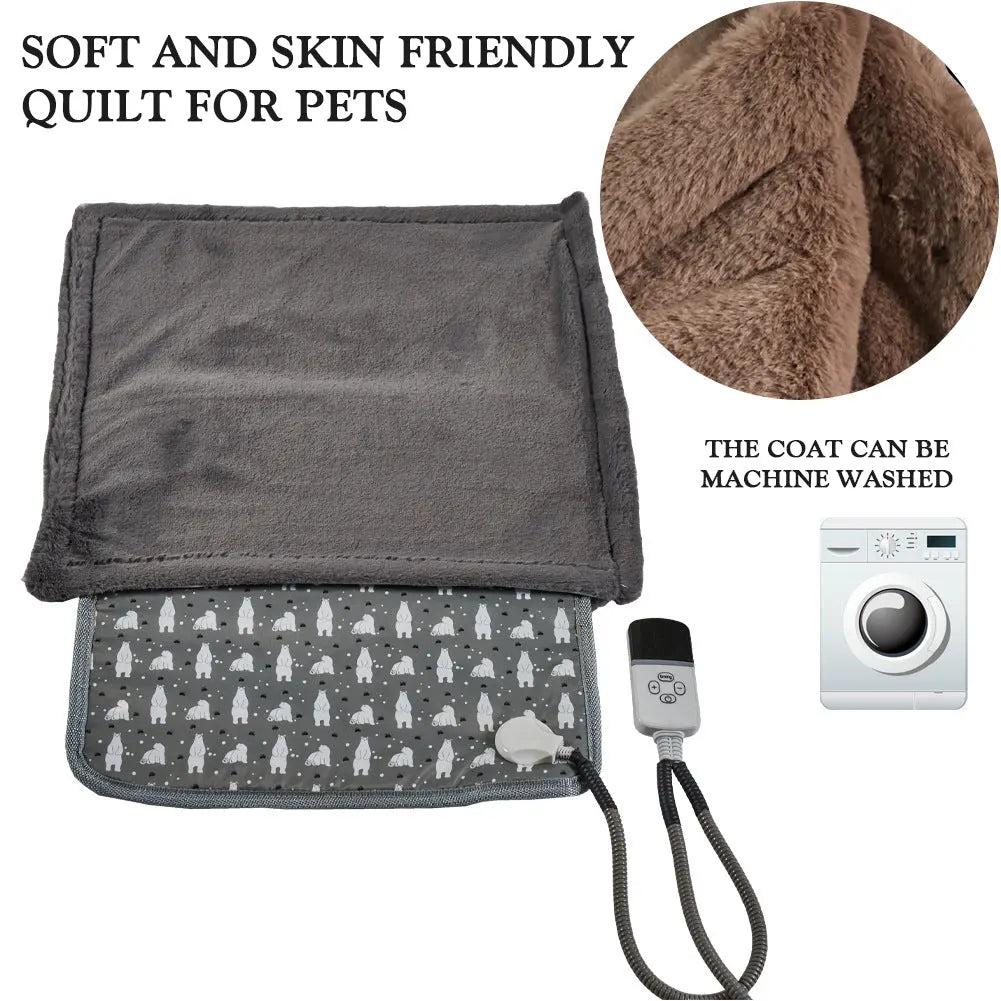 220V 20W Pet Electric Heating Pads Heated Blanket Winter Dog Cats Warmer Mat Sleeping Bed Pet Supplies Washable blanket Mats WLP Company