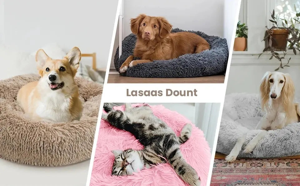 40-90cm Round Pet Bed for Large Dog Bed Super Soft Cat Bed Long Plush Dog House for Medium Dog House Winter Warm Sleeping WLP Company