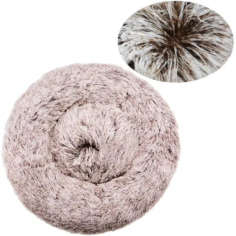 40-90cm Round Pet Bed for Large Dog Bed Super Soft Cat Bed Long Plush Dog House for Medium Dog House Winter Warm Sleeping WLP Company
