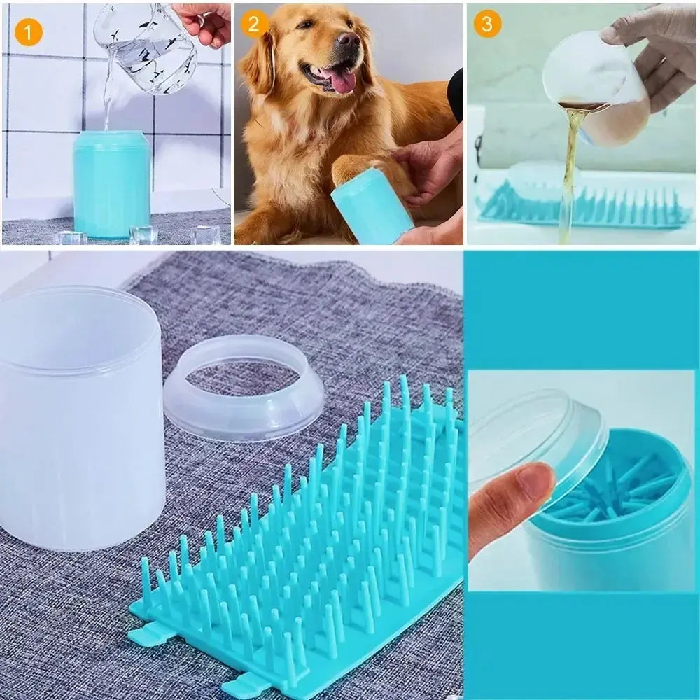 Pet Foot Wash Cup Soft Silicone Material Cat and Dog Foot Cleaner Portable Dog Foot Massage Pet Foot Bath Cleaning Supplies WLP Company