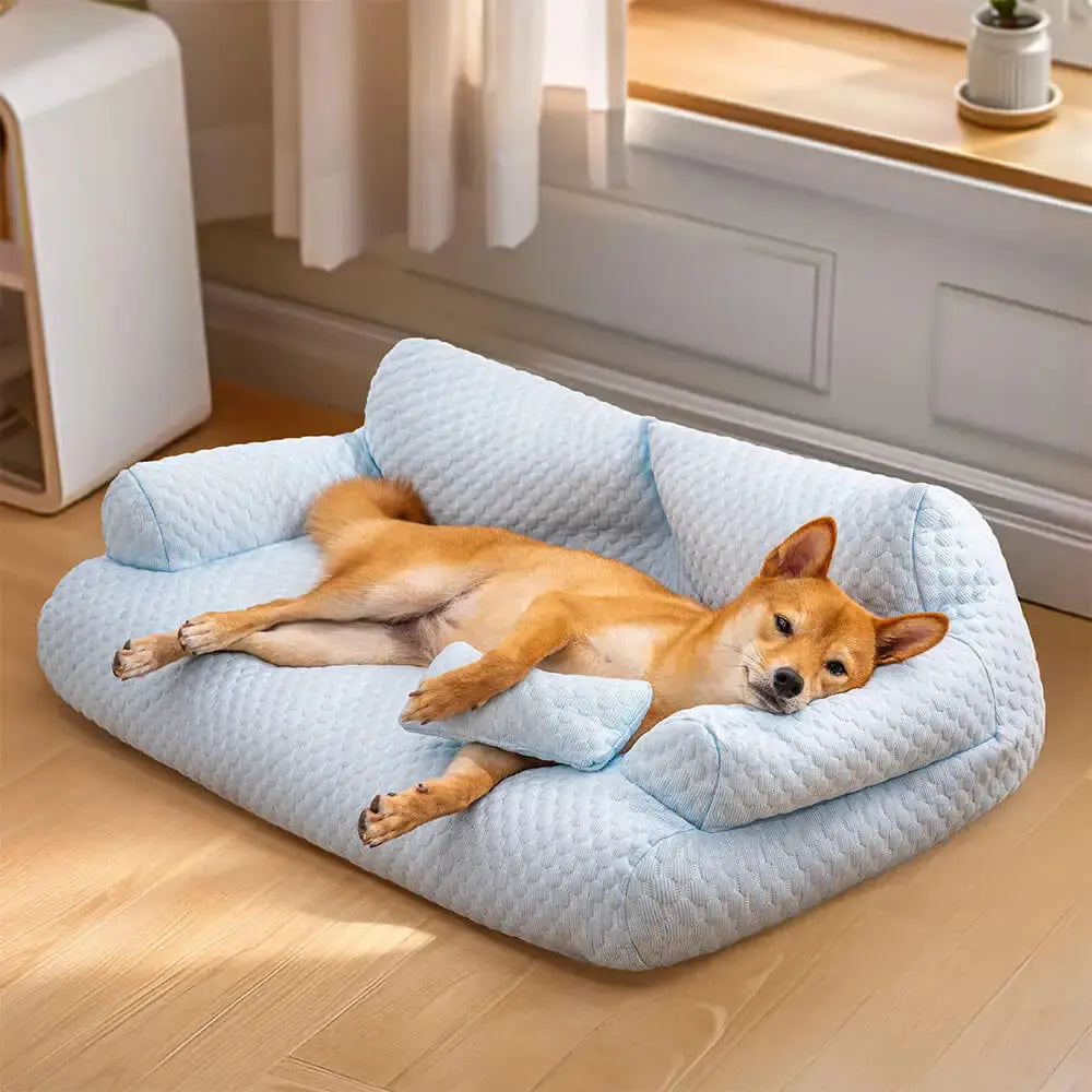 custom pet bed Cooling Pet Bed Breathable Washable Dog Cat Sofa Couch Bed With Pillows Dog Accessories WLP Company