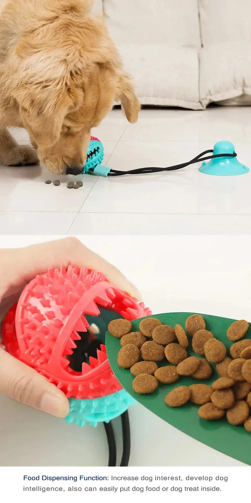 Dog Chew Toys Dog Chiew/Leaking Food Ball with Ropes WLP Company