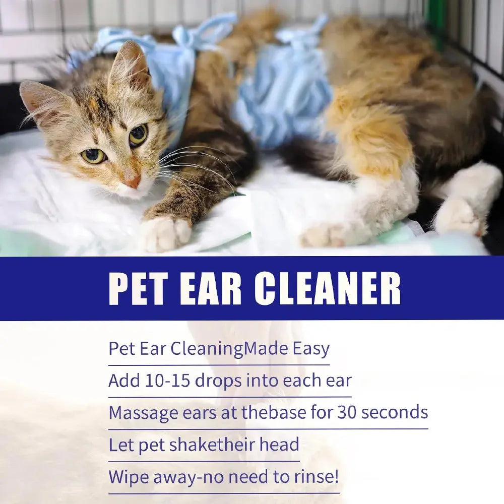 50 ml Pet Ear Drops Gentle Cleaning Ear Mites And Earwax In Cats & Dogs Inhibiting Ear Bacteria WLP Company