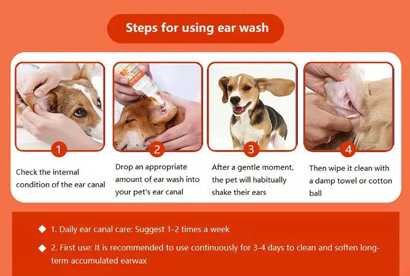 1 Pc 50ml Pet Ear Drops Cats & Dogs Remove Ear Mites Inhibit Bacteria Clean Ears WLP Company