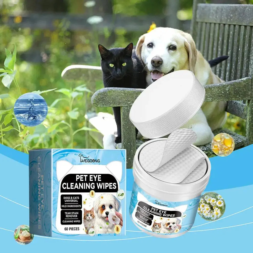 pet eye cleansing wipes Eye Cleansing Finger Wipes Cat & Dog Cleansing Wipes Eye Cleansing Decontamination Wipes Gentle Easy To Carry WLP Company
