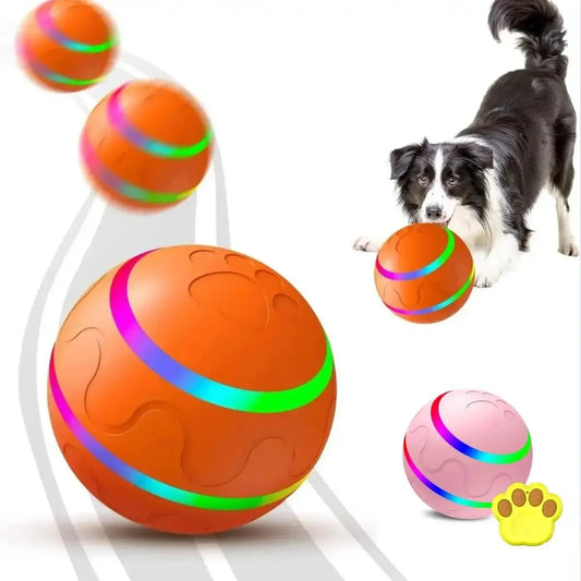 interactive pet toy Smart Interactive Pet Ball Remote Control Flashing Rolling Jumping Rotating Waterproof Dog Chew Toy Ball for Aggressive Chewers WLP Company